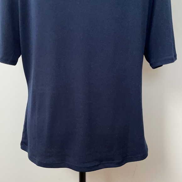 The Limited Navy Short Sleeve Blouse - Picture 11 of 15